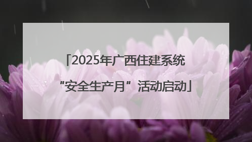 2025年广西住建系统“安全生产月”活动启动